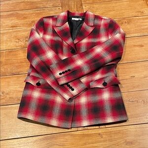 Pendleton Red and Black Plaid Blazer